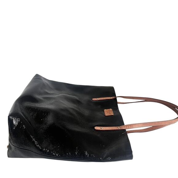 Kate Spade Tote Bag Womens Large Patent Leather Polka Dot Interior Shoulder - Picture 3 of 12